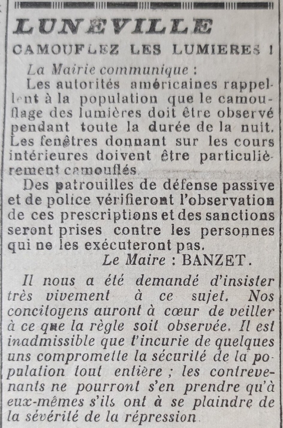 Contenu du Peur et reconstruction