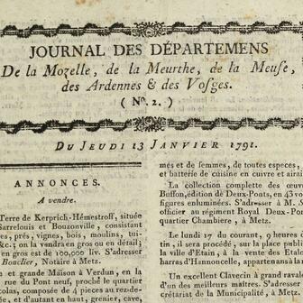 Journal des départements de la Moselle, de la Meurthe, de la Meuse, des Ar…