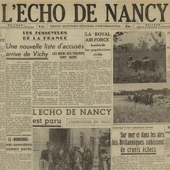 L'Écho de Nancy, un journal d'occupation